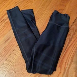 ALO yoga high waisted black striped leggings